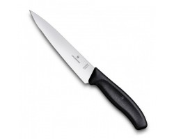 Нож Victorinox разделочный, лезвие 15 см, черный в блистереx (6.8003.15B)