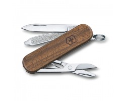 Нож-брелок Victorinox Classic SD, 58 мм, 5 функций, рукоять из орехового дерева (0.6221.63)