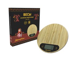 Весы кухонные электронные МАТРЕНА МА-038 бамбук (007161)