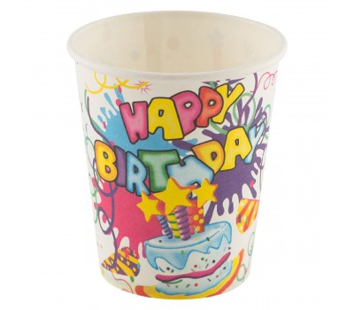 Набор бумажных стаканов Happy Birthday Волшебная страна 6 шт (007147)
