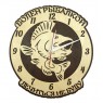 Часы настенные сувенирные модель Болен рыбалкой (диаметр 280мм)