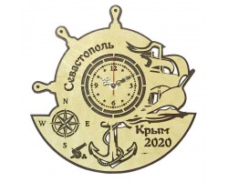 Часы настенные сувенирные модель Севастополь (фигурные 310х300мм)