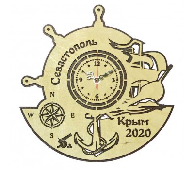 Часы настенные сувенирные модель Севастополь (фигурные 310х300мм)