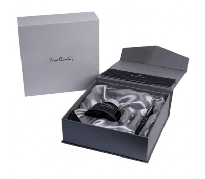 Набор подарочный Pierre Cardin Libra-Black, перьевая ручка + флакон чернил (PS3400blue)