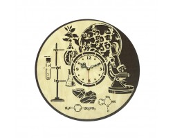Часы настенные сувенирные модель Школа-3 (химия) (диаметр 280мм)