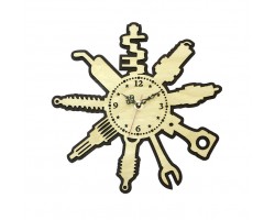 Часы настенные сувенирные модель Инструменты (фигурные 275х275мм)