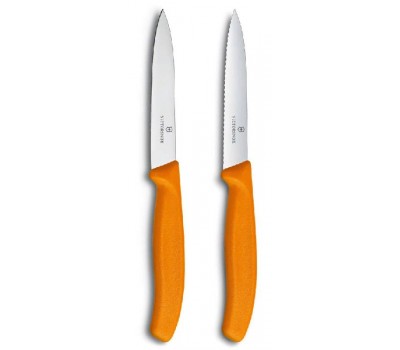 Набор Victorinox кухонный, 2 предмета, лезвие волнистое, оранжевый (6.7636.L119B)