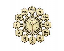 Часы настенные сувенирные модель Школа-4 (химия) (фигурные 265х270мм)