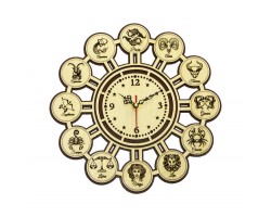 Часы настенные сувенирные модель Знаки зодиака 1 (фигурные 280х280мм)