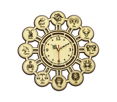 Часы настенные сувенирные модель Знаки зодиака 1 (фигурные 280х280мм)