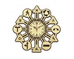 Часы настенные сувенирные модель Дорожные знаки (фигурные 280х280мм)